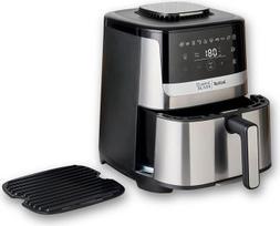 „Jamie Oliver by Tefal“ „Easy Fry Silence Deluxe“ karšto oro keptuvė, labai tyli, 10 iš anksto nustatytų programų, skaitmeninis jutiklinis ekranas, 5 l talpa, komplekte – liejimo grotelės ir dangtis, juoda / nerūdijantis plienas, EY55JDE0