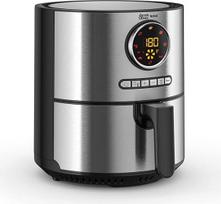 „Jamie Oliver by Tefal Ultra Fry“ karšto oro keptuvė, 1630 W, XL talpa (4,2 l), temperatūros nustatymas nuo 80 °C iki 200 °C, jutiklinis ekranas, 8 automatinės programos, nerūdijantis plienas, EY11JD10