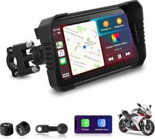 „Jansite“ 6,25 colių jutiklinis motociklo „CarPlay“ ekranas su „Android Auto“ ir TPMS | Motociklų GPS navigacijos įrenginiai, HD 1000 nit ekranas, IP67 atsparumas vandeniui, „Bluetooth“ garso perdavimas, „Siri“ ir „Google Assistant“ palaikymas visiems mot