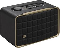 „JBL Authentics 200“ išmaniojo namo garsiakalbis – 70-ųjų retro stiliaus „Bluetooth“ garsiakalbis – su „Quadrex“ grotelių apdaila, „Google Assistant“, „Alexa“, „AirPlay“ ir „JBL One“ programėle – juodos spalvos, su Jungtinės Karalystės kištuku (G tipo)