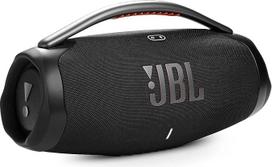 „JBL Boombox 3“ belaidis „Bluetooth“ garsiakalbis, nešiojamas vandeniui atsparus garsiakalbis su vidaus ir lauko režimais, 24 valandų grojimo trukmė, juodos spalvos