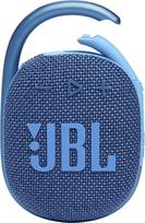 „JBL Clip 4 Eco“ „Bluetooth“ garsiakalbis, pagamintas iš perdirbtų medžiagų – mėlynos spalvos – atsparus vandeniui nešiojamas grotuvas su praktišku karabinu – iki 10 valandų belaidžio muzikos transliavimo