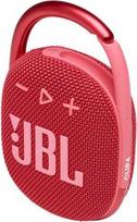 „JBL Clip 4“ „Bluetooth“ garsiakalbis, raudonos spalvos, atsparus vandeniui, nešiojamas muzikos garsiakalbis su praktišku karabinu, iki 10 valandų belaidžio muzikos transliavimo