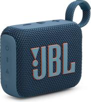 „JBL GO4“ „Bluetooth“ garsiakalbis, įkrovimas per USB-C, IP67 apsauga nuo dulkių ir vandens, suderinamas su programėle, pasyvus aušinimas, nešiojamas, mėlynos spalvos