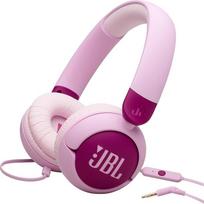 „JBL Junior 320“ laidinės ant ausų uždedamos ausinės su įmontuotu mikrofonu vaikams, „JBL Safe Sound“ technologija, mažas garsumo lygis, 12 mm minkštos pagalvėlės ir lipdukų rinkinys, nešiojamas dizainas, violetinės spalvos