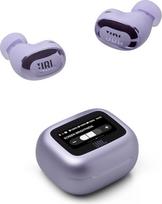 „JBL Live Buds 3“ belaidės ausinės su „Bluetooth“, 40 valandų baterijos veikimo trukme, tikru prisitaikančiu triukšmo slopinimu ir aukštos raiškos „JBL“ charakteringu garsu, atsparios vandeniui pagal IP55 standartą, violetinės spalvos