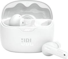 „JBL Tune Beam“ – vandeniui atsparios, visiškai belaidės ausinės su triukšmo slopinimu – baltos – iki 48 valandų muzikos grojimo