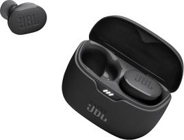 „JBL Tune Buds“ – vandeniui atsparios, visiškai belaidės ausinės su triukšmo slopinimu – juodos spalvos – iki 48 valandų muzikos grojimo
