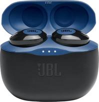 „JBL Tune125 TWS“ ausinės su „Bluetooth“ ryšiu, mėlynos spalvos, belaidės ausinės su įmontuotu mikrofonu, muzikos transliacija iki 8 valandų vienu įkrovimu – komplekte su įkrovimo dėklu