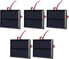 „Jeanoko“ mini saulės kolektorius, 5 dalių rinkinys, epoksidinė ląstelė, 6 V, 0,6 W, galios modulis, skirtas saulės energija maitinamiems sodo šviestuvams, ilgaamžis polisilikis, mažas dydis, palengvinantis savarankišką montavimą