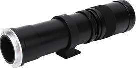 „Jectse“ 420–800 mm F 8,3 rankinis teleobjektyvas su priartinimo funkcija, pagamintas iš aliuminio lydinio ir optinio stiklo, su rankiniu fokusavimu, RF tipo priartinimo objektyvas, skirtas RF jungčiai, beveidrodžiams fotoaparatams ir SLR fotoaparatų obje