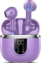 „Jesebang“ „Bluetooth“ ausinės, belaidės, „Bluetooth 5.4“, violetinės | „Hi-Fi“ stereo garsas, ENC triukšmo slopinimas, 45 valandų grojimo laikas, LED ekranas, IP7 atsparumo vandeniui ausinės, skirtos darbui ir mokymuisi