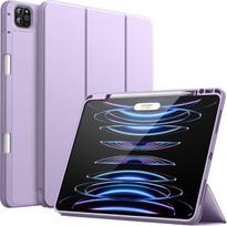 „JETech“ dėklas „iPad Pro“ 12,9 colių 6-osios/5-osios kartos (2022/2021 m.) modeliams, šviesiai violetinis | Minkštas TPU, pieštuko laikiklis, trigubas atraminis stovas, miego/pabudimo režimo valdymas automobilyje, lengvas ir atsparus smūgiams dizainas