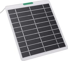 „Jiawu“ 5 W saulės energijos įkrovimo panelė, skirta stebėjimo kameroms ir saugumo durų skambučiams. Monokristalinis silicis, skirtas naudoti viduje ir lauke (BALTA)