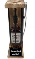 „Jim Beam“ dovanų rinkinys „Chef Gifts“ vyrams, juokingas „Iron Reserve Black Edition“ – „Bester Koch der Welt“ – alkoholinių gėrimų dovanų pakuotė, burbonas (1 x 0,70 l)
