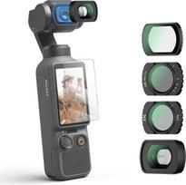 „JJC Osmo Pocket 4 3“ filtrų rinkinys, 4 vnt., su ekrano apsaugine plėvele ir filtrų dėklu
