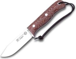„Joker Sport“ išgyvenimo peilis BS9 „Campero“ CM112 – diržinis peilis su „Micarta“ ir kanvos rankena, 10,5 cm ilgio geležtė, pagaminta iš „SANDVIK 14C28N“ plieno, rudos odos makštis; įrankis žvejybai, medžioklei, stovyklavimui ir pėsčiųjų žygiams