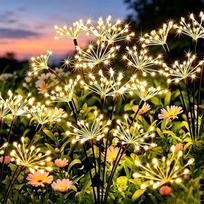 „Joycome“ saulės energija maitinami lauko žibintai, 4 vnt. rinkinys, 160 LED „Fireworks Solar“