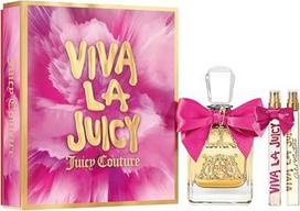 „Juicy Couture Viva la Juicy“ kvepalų vandens 3 dalių rinkinys, saldūs kvepalai su vanilės, jazminų ir karamelės natomis, nepakartojami moteriški kvepalai, ilgai išliekantys moteriški kvepalai, skirti naudoti dieną ir naktį