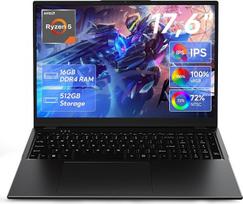 „Jumper 2026“ žaidimų nešiojamasis kompiuteris, 17,6 colių IPS ekranas (1920 x 1200), 16GB DDR4 RAM, 512GB SSD, AMD R5 3500U (iki 3,7 GHz), šviečianti klaviatūra, lengvas nešiojamasis kompiuteris verslui ir studentams, visapusiškos funkcijos „Type-C“ /