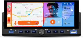 „Junsun“ 1 DIN „CarPlay“ radijas su atbulinės eigos kamera, 6,86 colio jutikliniu ekranu