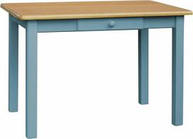 „k koma“ „Alder Blue“ valgomojo stalas su stalčiu, virtuvės stalas, iš masyvios pušies medienos (80 x 120)