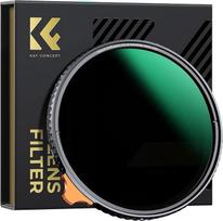 „K&F CONCEPT“ 2-in-1 filtras, 55 mm, reguliuojamas ND2–ND400, ir „Black Mist“ 1/4 filtras