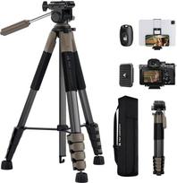 „K&F Concept“ aliuminis fotoaparato trikojis, 190 cm, lengvas trikojis su maišeliu | Trikojis, skirtas „Canon“, „Nikon“ ir „Sony“ fotoaparatams / DSLR / išmaniesiems telefonams, kelioninis trikojis su laikikliu mobiliajam telefonui ir planšetiniam kompiut
