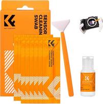 „K&F CONCEPT“ jutiklių valymo rinkinys vidutinio formato fotoaparatams, 12 vnt., 20 ml, oranžinis