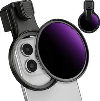 „K&F CONCEPT“ ND1000000 saulės užtemimo mobiliojo telefono filtras, 67 mm, su universaliu spaustuku