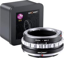 „K&F CONCEPT“ objektyvo tvirtinimo adapteris PK/DA-NIK Z, skirtas rankiniam fokusavimui, suderinamas su „Pentax K“ tvirtinimu (PK/DA) DSLR objektyvu ir „Nikon Z“ tvirtinimo fotoaparato korpusu