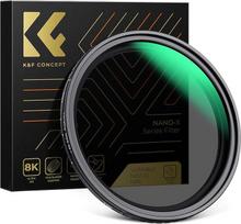 „K&F Concept“ „Nano-X“ magnetinis ND filtras, 67 mm, reguliuojamo neutralaus tankio filtras ND2–32