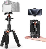 „K&F Concept“ „Mini Tripod“ 52 cm stalinis fotoaparato trikojis | 360° rutulinė galvutė, stalinis trikojis su mobiliojo telefono laikikliu, trikojis, skirtas „Canon G7X“ / „Sony“ / „Nikon“ / „Fujifilm“ fotoaparatams, maksimali apkrova iki 6 kg, S225A0+BH-