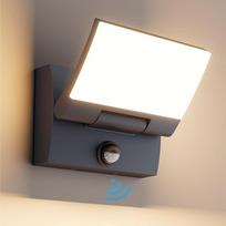 „K-Bright“ 30 W lauko sieninis šviestuvas su judesio jutikliu, antracito spalvos | 3000 K šilta balta šviesa, 150° pasukamas skydelis, IP65 atsparumas vandeniui, aliuminis ir akrilas, 2000 lm, skirtas įėjimui, terasai, sodui