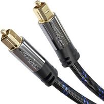 „KabelDirekt“ TOSLINK 10 m optinis skaitmeninis garso kabelis su 0 % signalo praradimu, pagamintas iš optinio pluošto (S/PDIF, stereo/garso juosta, XBO/PS4, apipintas nailono pynėmis)