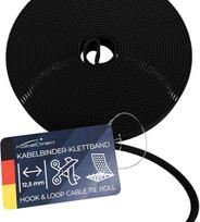 „KabelDirekt“ „Velcro“ kabelių raišteliai, ritinėlis, 12,5 mm – 10 m – galima nupjauti reikiamo ilgio gabalais