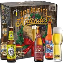 „Kalea Beer“ Advento kalendorius, vokiška versija, 2025 m. Komplekte – degustacinis bokalas ir 24 alaus buteliai po 0,33 l. Dovanėlė alaus mėgėjams