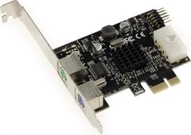 „KALEA-INFORMATIQUE“ PCIe x1 PS/2 plokštė – 2 PS/2 klaviatūros ir pelės jungtys + 1
