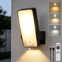„Kambo“ LED lauko šviestuvas su judesio jutikliu ir 10 000 mAh baterija – sieninis šviestuvas