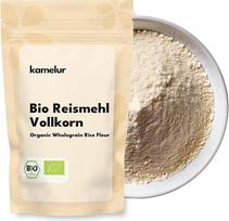 „Kamelur“ ekologiški ryžių miltai, 1 kg – neskaldyti ryžių miltai iš kontroliuojamo ekologiško auginimo – skirti ryžių pudingui, kepimui ir maisto gaminimui