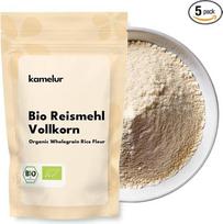 „Kamelur“ ekologiški ryžių miltai, 2,5 kg – neskaldyti ryžių miltai iš kontroliuojamo ekologiško auginimo – skirti ryžių pudingui, kepimui ir maisto gaminimui