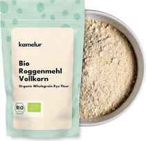 „Kamelur“ ekologiški rugių rupiniai (500 g) – puikiai tinka rugių rupinių duonai, raugintos duonos gaminiams ir mišrioms duonoms
