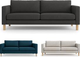„Karlstad“ sofos užvalkalo pakaitalas, skirtas „IKEA Karlstad“ sofos užvalkalui, 3-vietės sofos užvalkalas (tamsiai pilkos spalvos)