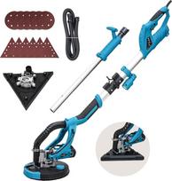 „KATSU Tools“ elektrinis gipso kartono šlifuoklis, 950 W, su dviem diskais (apvaliu ir trikampiu), teleskopine sulankstoma aliuminine rankena, LED žibintuvėliu, 6 reguliuojamais greičiais, 12 šlifavimo popieriaus lapais, skirtas