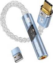 „Kbear DAC1 Pro“ ausinių stiprintuvas su USB-C ir 3,5 mm jungtimis, Hi-Fi DAC adapteris