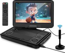 „KCR“ nešiojamasis televizorius ir DVD grotuvas su 12,5 colių HD ekranu, skaitmeniniu imtuvu, HDMI, USB ir AV jungtimis, įmontuotu įkraunamu akumuliatoriumi bei galingu garsiakalbiu