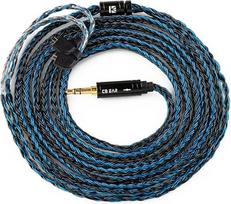„keephifi“ KBEAR ST16 Plus IEM 2 metrų 16 gyslų 2 m 5N OCC sidabru padengtas pintas ausinių prailginimo kabelis su 3,5 mm auksu padengtu kištuku (3,5 mm TFZ, juoda-mėlyna)