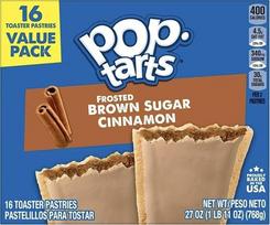 „Kellogg's“ „Pop-Tarts“ ekonomiškas rinkinys, skrudinti pyragėliai su ruduoju cukrumi ir cinamonu, 50 ml (16 vnt. pakuotė)