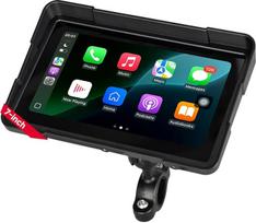 „KEMIMOTO“ motociklų „CarPlay“ ekranas, 7 colių, suderinamas su belaidžiu „Apple CarPlay“ ir „Android Auto“, vandeniui atsparus (IP67) motociklų navigacijos prietaisas, valdymas pirštinėmis, automatinis ryškumo reguliavimas, HD spalvotas ekranas
