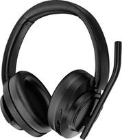 „Kensington H950“ USB-C®/USB-A ant ausų uždedamos ausinės, mikrofonas su aplinkos triukšmo slopinimu, užtikrinantis aiškius pokalbius, „Plug & Play“ funkcija, suderinamos su „Windows“, „Mac“, asmeniniais kompiuteriais ir mobiliaisiais įrenginiais, juodos
